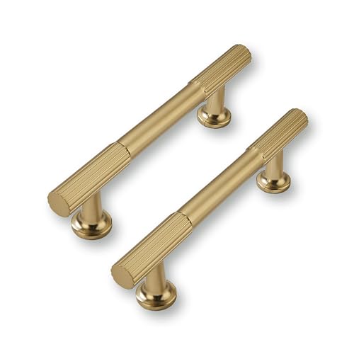 CABDM 10 Pack 3-1/2 inch(89mm) Hole Center Champagne Bronze Cabinet pulls Kitchen Handles Solid Heavy Duty Warm BrassCabinet Pull Kitchen Hardware by CABDM - Used condition - US$29.59