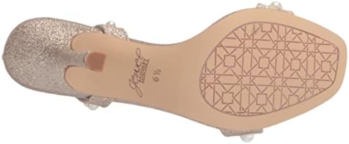 Jewel Badgley Mischka womens Damaris Heeled Sandal, Gold Glitter, 5.5 US | Image 3