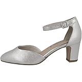 Bequeme Pumps Tamaris Damen Tamaris 1-1-24412-29 Women\'s Trainers Pumps, Silver Glam, 40 EU