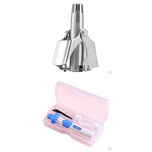 2 Pc Travel Mini Manual Nasenhaarschneider Nose Vibrissa Razors 2 Ohrreiniger
