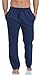 Produktbild Timone Herren Schlafanzugshose Leichte Pyjamahose aus Baumwolle Nachtwäsche TPP-002 (Dunkelblau, M)