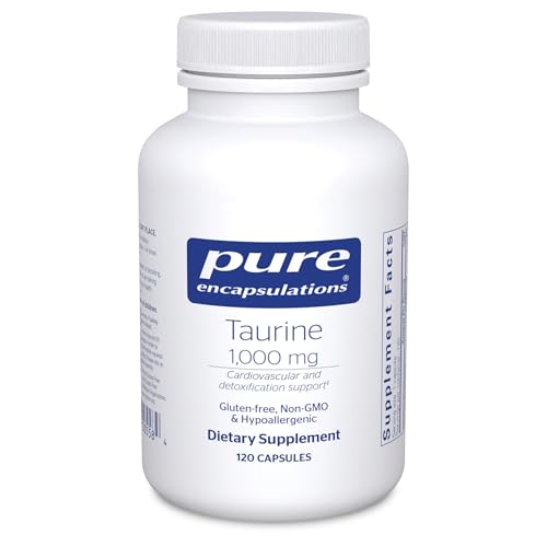 Pure Encapsulations Taurine 1,000 mg - Supports Heart Health & Detox - Essential Amino Acid - Liver & Gallbladder Health* - Vegan & Gluten Free - 120 Capsules