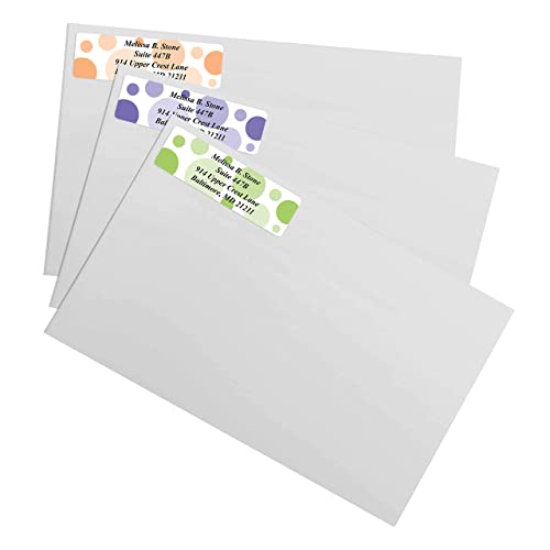Dots Of Color Designer Rolled Personalized Name Address Labels With Elegant Dispenser #TOP2