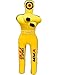 Unfilled Grappling Dummy – Adult Life Size Wrestling & BJJ Training Dummy, MMA Jiu Jitsu Judo Takedown & Throwing Practice, Heavy-Duty Triple-Stitched Canvas Submission Dummy (Yellow, 5ft / 60