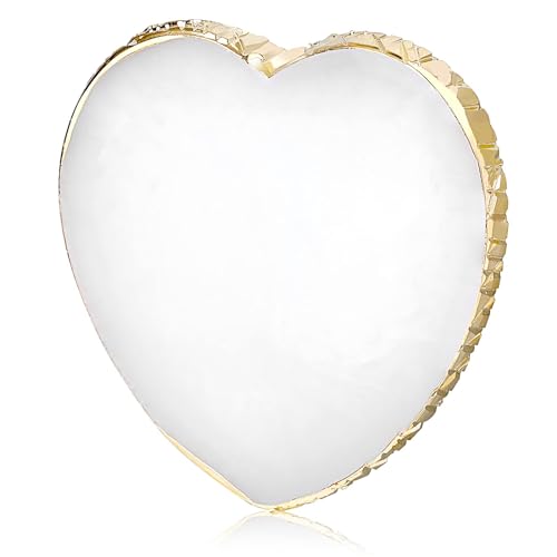 zoerbufan Palette de Mélange de Vernis à Ongles, Dessin de Couleur, Bord Doré Résine Palette Ongles Nail Art, Support pour Manucure (Blanc)