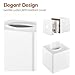 Y-in Hand Tissue Box Cover, Square Facial Tissue Holder Storage for Bathroom Vanity, Countertops, Dressers, Night Stand, Parlors and Offices - White