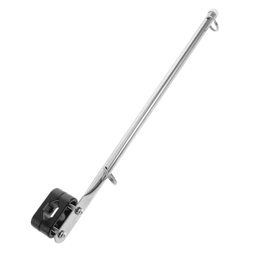 Toddmomy Mât De Drapeau pour Bateau Support Métallique Solide Réglable 1 m Installation Facile Accessoires Bateau Plaisance Port Drapeau Remplacement Polyvalent