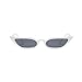 Produktbild Lazzboy Unisex Sonnenbrille Retro Fashion Sunglass Sonnenbrillen Frauen Schatten Freien Groß Randlose Diamant-schneidlinse Classic LY019090311(Weiß)