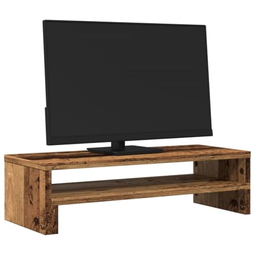 Support d'écran bois vieilli de 54 cm de long pour PC - 3