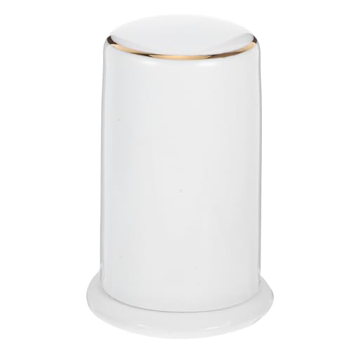 OFFSCH Ceramic Toothpick Box Convenient Toothpick Holder Restaurant Toothpick Dispenser House Accessories for Home Desktop Toothpicks Holder Cocktail Accessories Tabletop Ceramics White
