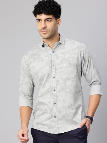 Image of Majestic Man Stylish Geomatric Print Casual Shirt - Pure Cotton| Full Sleeve | Trendy & Comfortable