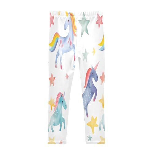 Toddler Girls Leggings Printed Yoga Pants Leggings Cartoon Watercolor Unicorn for Kids2