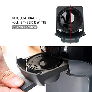 6 Pack D0Lce Gusto Refillable Capsules, Reusable Capsules Pods Compatible With Mini Me, Genio, Piccolo, Esperta And Circolo (Black) #TOP2