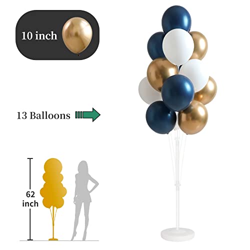 Balloon Column Kit for Floor- Set of 2,Balloon Columns with Stand, Base and Pole,Balloon Tower Backdrop Decoration for Wedding, Baby Shower, Birthday Party, or Bachelorette Parties (BLUE GOLD) - Image 6