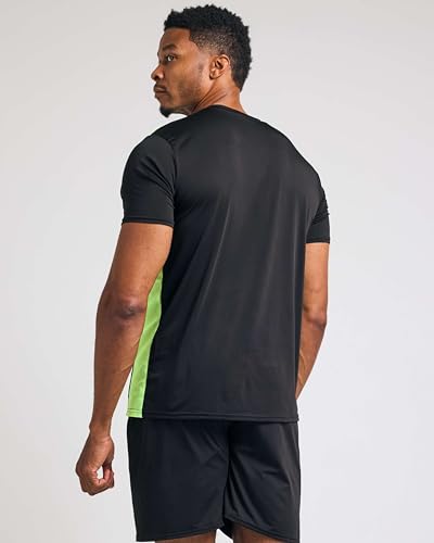 Image of 5 Pack: Men's V-Neck Dry-Fit Moisture Wicking Active Athletic Tech Performance T-Shirt
