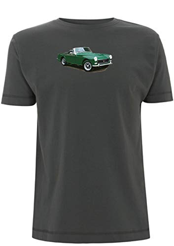 Maglietta di ottima qualità. Time 4 Tee MG Midget T Shirt Vintage Car Classic BGT Graphic Green Design Rover Show Regalo Grigio XL