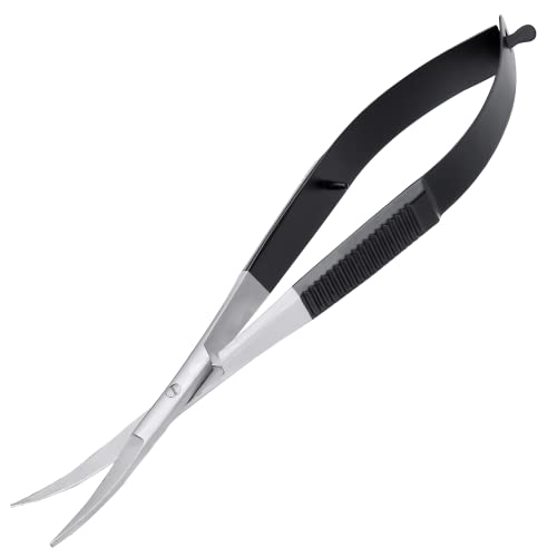 Maker And Market Spring Action Curved Blade 4.5 Inch Scissors For Applique, Embroidery, Fabric, Thread, Knitting, Sewing, Arts & Craft (Curved Blade) #TOP2