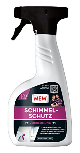 Preisvergleich Produktbild MEM Schimmel-Schutz, Für alle gängigen Materialien im Innenbereich, Gegen Schimmelpilze, Algen und Pilzbefal, Wasserabweisend, Untergrundverfestigend, Lösemittelfrei, 500 ml, Transparent