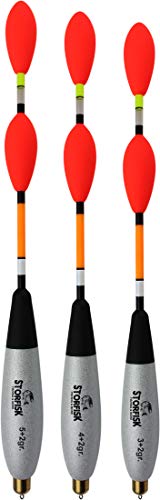 Storfisk fishing & more - 3 galleggianti Allround con Antenna a Doppia Sfera, Colori fosforescenti, Set Storfisk fishing & more - 3 galleggianti Allround con Antenna a Doppia Sfera, Colori fosforescenti, Set