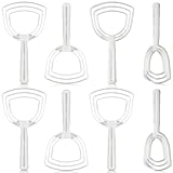 Mudder 8 Pcs Bone Dust Scraper Fish Scale Remover Butcher Plastic White Fish Descaler Meat Scraper Cleaning Tools for Kitchen Restaurant Catering Table