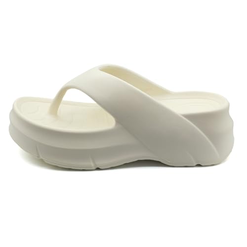 Solaud Women's Platform Flip Flops With Arch Support Summer Chunky Heeled Slides Casual Comfortable Wedge High Slip on Beach Sandals Thong Slippers2