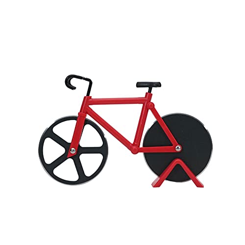 Mimo Style Cortador, Fatiador de Pizza e Massas em Formato de Bicicleta, Produto na cor Vermelha com
