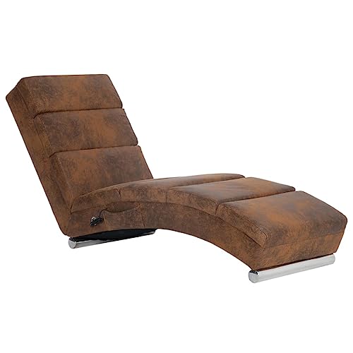 VidaXL Diván Chaise Longue Piel Ante Sintética