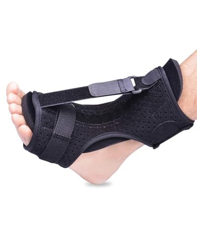 DLAZUM Férula Nocturna para Fascitis Plantar, Soporte Ajustable para Estiramiento Dorsal del pie, órtesis para pie caído, para Dolor de talón, Tobillo y pie.