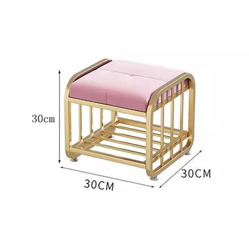 Banc de rangement pour chaussures style industriel avec coussin d'assise pour salon