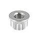 Motoforti 6pcs Titanium Alloy M12 Pitch 1.25mm Flange Bolt Nut for Bicycle Motorcycle Motor Bike Rear Wheel Axle Sprocket Car Modification Silver Tone