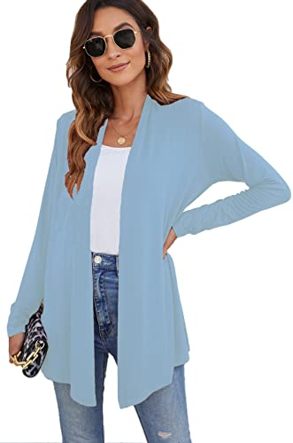 Image of Ladlop Women's Lightweight Open Front Cardigans Long Sleeve Casual Soft Drape Fall Cardigan