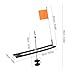 Oreilet Ice Fishing Tip Up with Flag, Ice Fishing Tip Up Foldable with Orange Pole Flag, Freeze Proof, Built in Measuring Ruler, for Bass and Catfish Accessory