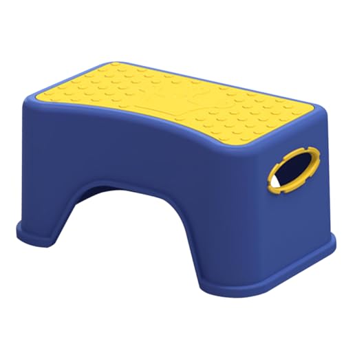 BESPORTBLE Taburete para sillas Infantiles taburetes para baños banqueta baño Exterior Soporte de Maceta de Flores Taburete de pie para Inodoro Taburete de pie de Inodoro páginas Blue