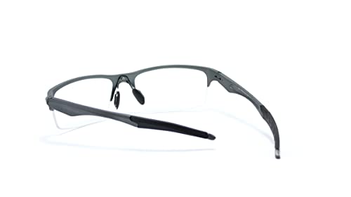 Óculos Armação Masculino Alumínio Com Lentes Sem Grau Br-3918 (Cinza-Escuro)