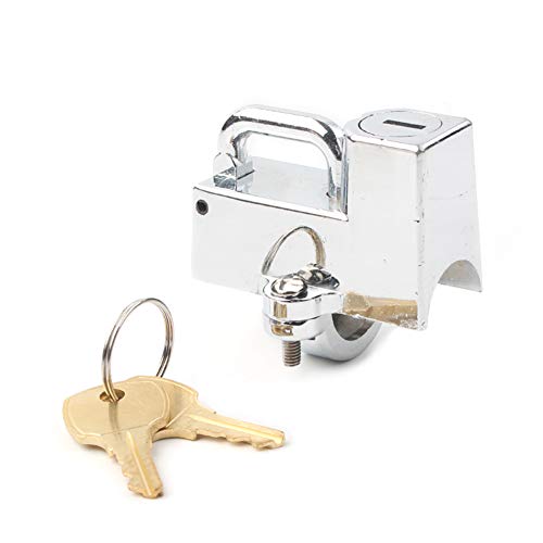 Newsmarts Chrome Lock Anti-Theft Security Lock & Keys Set Universal for Harley-Davidson for Softail for Road King Fat Boy with 7/8