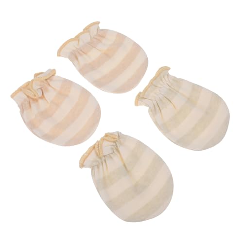Toddmomy Cotton Mittens for Baby 2 Sets of Newborn Mittens No-scratch Soft Easy to Wear for Infants
