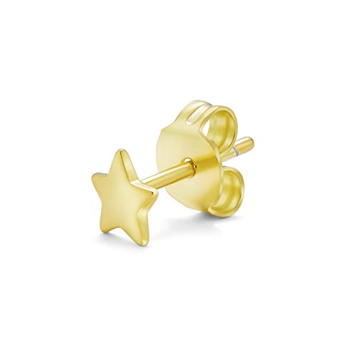 Personalized Alphabet A-Z Initial Usa Patriotic Star Celestial Double Chain Ear Lobe Cartilage Earring Clip On Helix Linear Band Wrap Ear Cuff Stud Earring Set 14K Gold Plated .925 Sterling Silver #TOP1