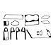 FZJDSD 13pc Carbon Fiber Interior Accessories Set Kit Cover Trim Compatible with Audi A4 B8 2008-2015