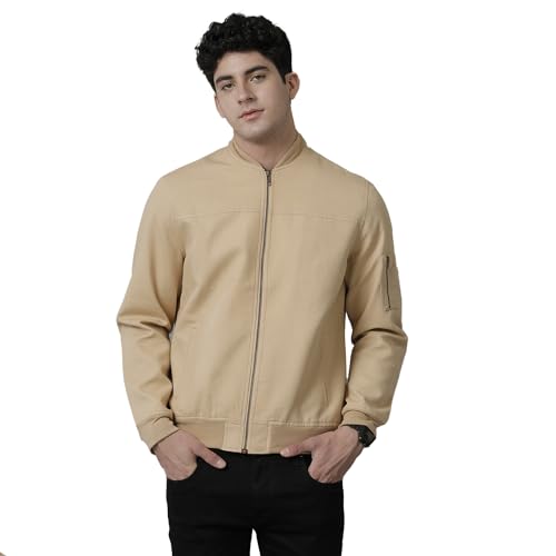 Linen Club Beige Solid Full Sleeve All Season Linen Jacket for Men(Size:-40)-LCJKCH3000700