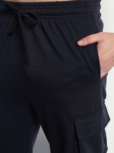 Image of Q - RIOUS Men Cargo || Men Cargo Pants || Men Cargo Pants Cotton || Cargos for Men, Black, 28