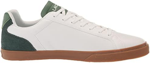 Lacoste Men's Lerond Sneaker, White/Gum, 9 | Image 5