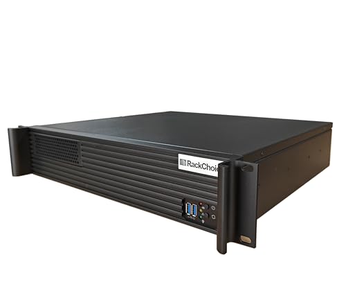 Gabinete Rackmount para Servidor 2U MicroATX / Mini-ITX, profundidad corta, con 1 bahía de 5.25", 3 bahías internas de 3.5" y 2 de 2.5", soporte para fuente ATX y ventilador de 120 mm o 80 mm miniatura 1