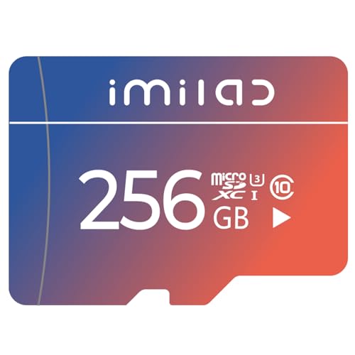 IMILAB Tarjeta de memoria microSDXC UHS-I, U3, A2, V30, clase 10, tarjeta Micro SD compatible con cámara de seguridad IMILAB (256 GB)