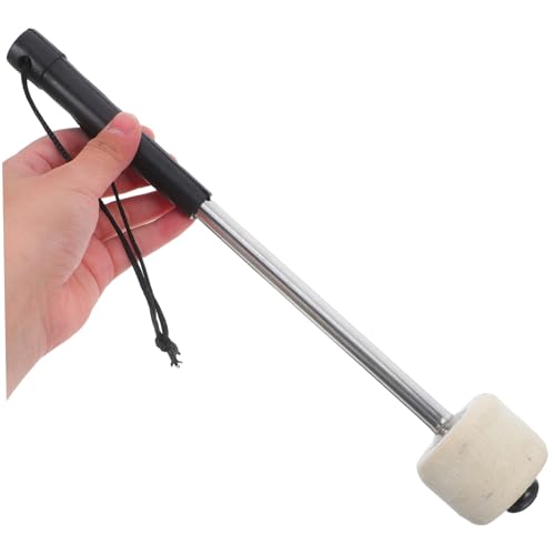 Baquetas ERINGOGO para bombo de marcha, 4 piezas, mango ergonómico, acero inoxidable y fieltro, para percusión y presentaciones en escenario miniatura 4