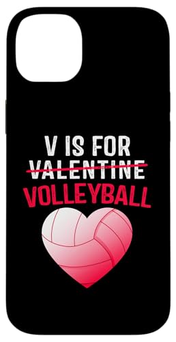 Carcasa para iPhone 14 Plus V is for Juegos de Voleibol Divertido Día de San Valentín Deporte