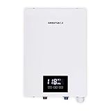 Electric Tankless Water Heater 240V Electric Hot water Heater Self-Modulation on Demand Water Heater 13kW Point of Use Water Heater ECO130W White