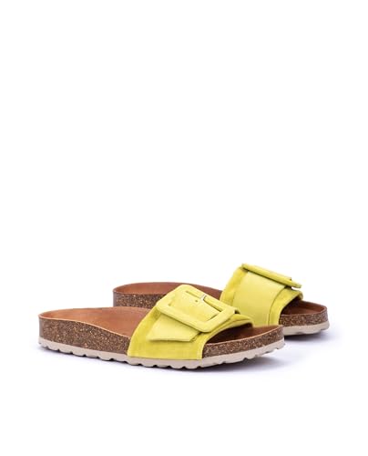 VERBENAS Sandalen Reiko Velour Citrone - Größe: 38