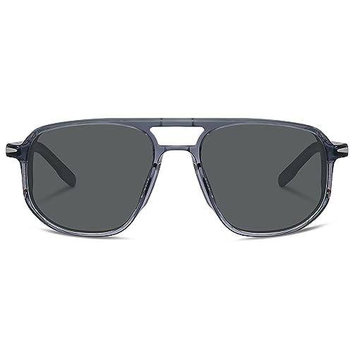 CARFIA Polarized Sunglasses for Men Hand-crafted Acetate Frame Sun glasses Fashion Retro Polygon Shades2