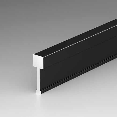 Raouoae T-Profile Transition Strip For Floor Coverings – 2 Pieces, 125cm Door Threshold Compensation Profile, Perfect For Clean Edges And Smooth Transitions(Schwarz,Breite: 2.9 mm)