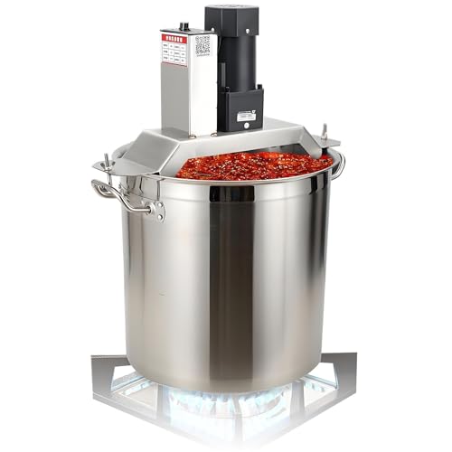 SHENGSHIYU Mezcladora Automática Mezcladora de Alimentos Automática,Velocidad Ajustable,Mezcla Uniforme,Batidora de Alimentos Automática para Cocinas de Inducción,Cocinas de Gas 40L